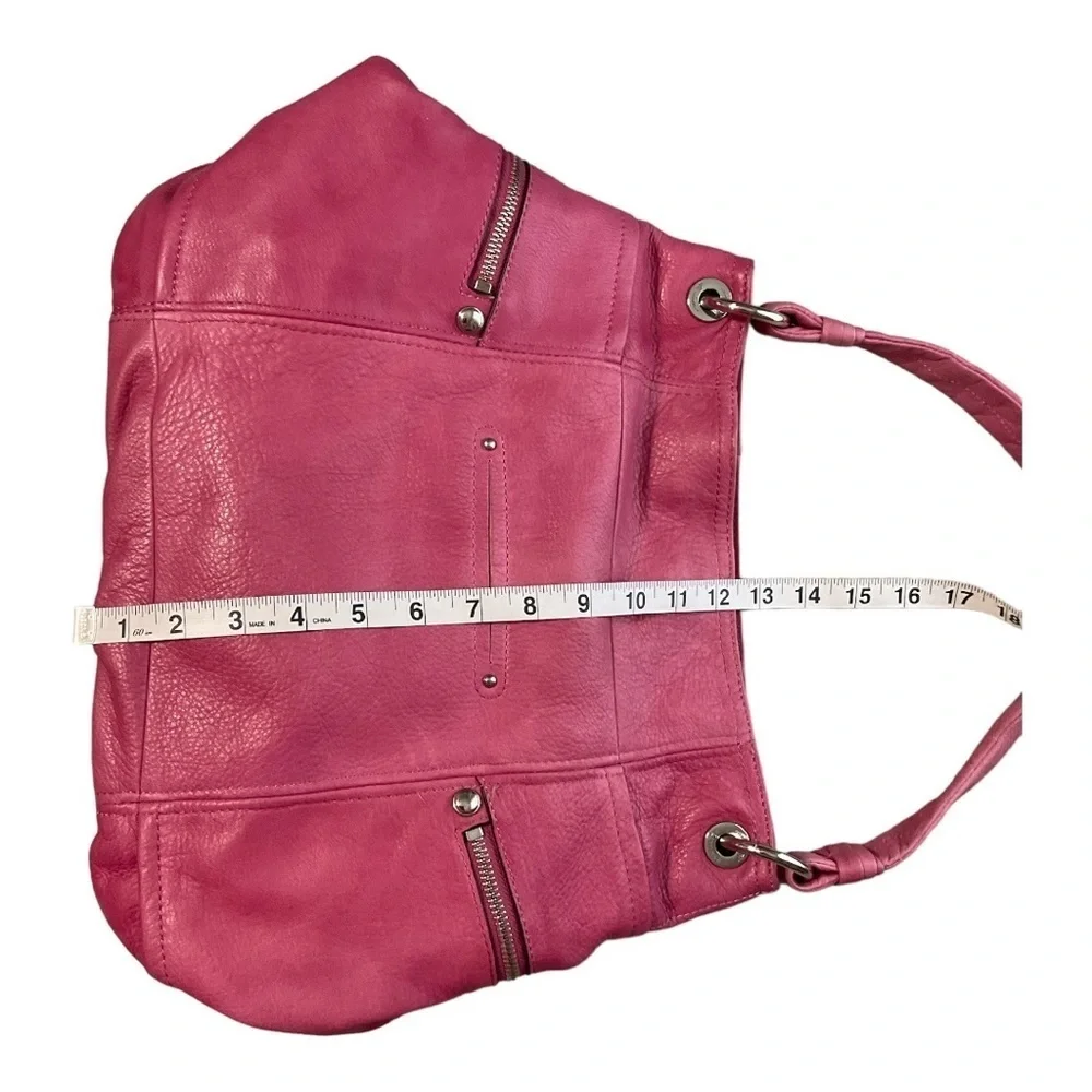 B Makowsky Soft Leather Pink Handbag